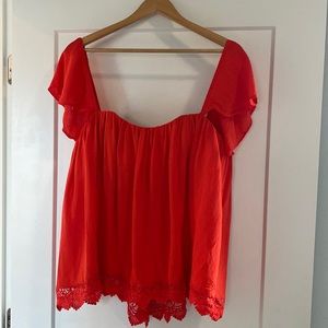 LOVERS + FRIENDS X REVOLVE LIFE’S A BEACH TOP | L | RED ORANGE